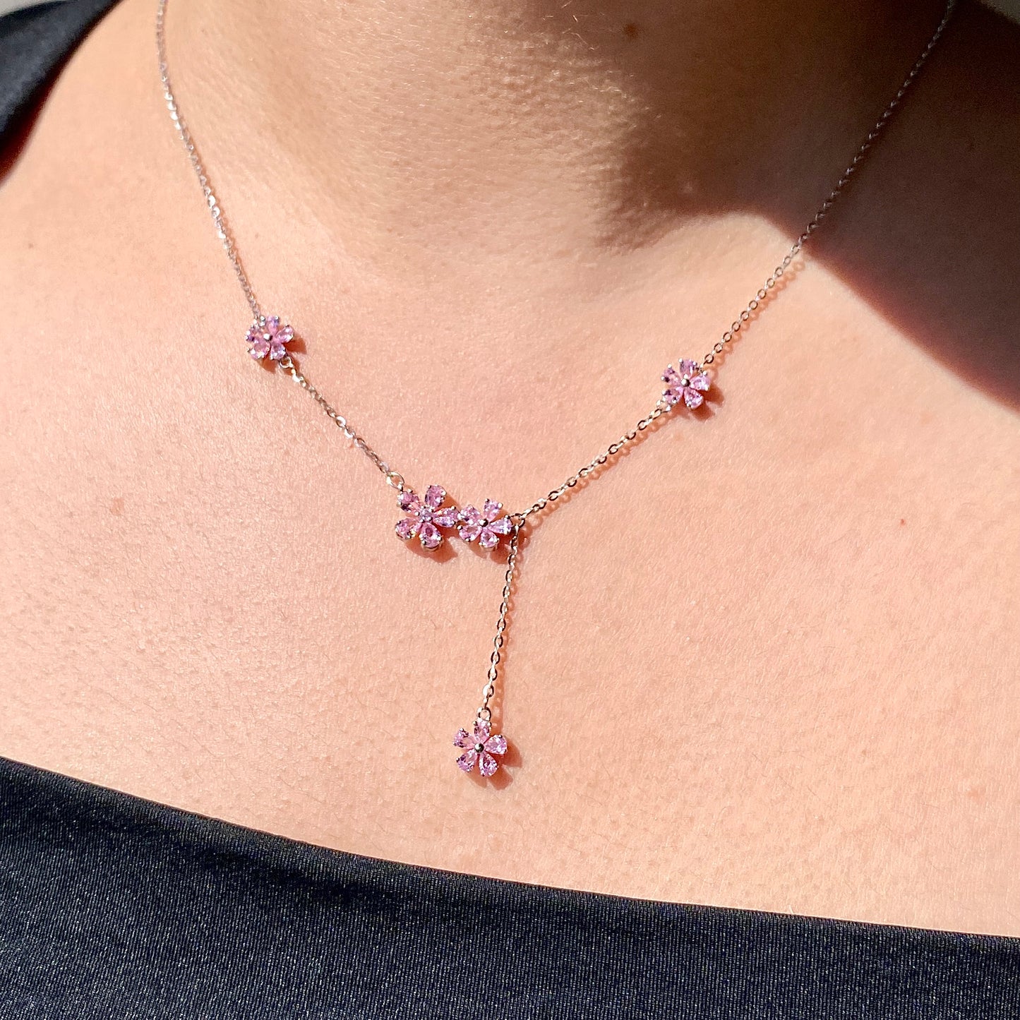 Rosy Floral Necklace