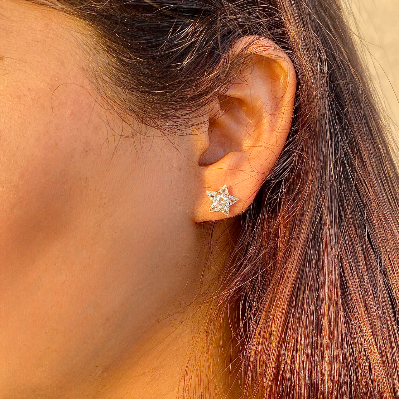 Shiny star earrings